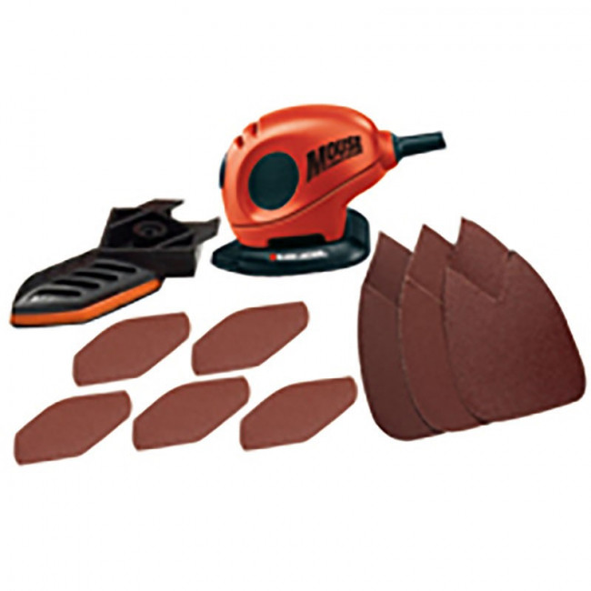 LIJADORA DELTA BEW230BC. 55 W. ORBITAL. CON CABLE. MOUSE. 11000 RPM - BLACK AND DECKER