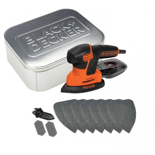 LIJADORA TIPO MOUSE ORBITAL KA2000. 120 W. BOLSA DE RECOGIDA DE POLVO. PLÁSTICO - BLACK AND DECKER