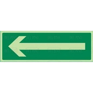 SEÑAL PLÁSTICA DIRECCIONAL. PLÁSTICO. EVACUACIÓN. IZQUIERDA