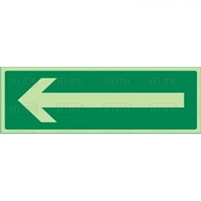 SEÑAL PLÁSTICA DIRECCIONAL. PLÁSTICO. EVACUACIÓN. IZQUIERDA