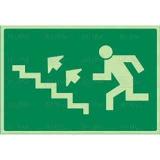 SEÑAL PLÁSTICA FOTOLUMINISCENTE DE EMERGENCIA. PLÁSTICO. RECTANGULAR. EVACUACIÓN