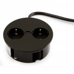 MODULO EMBUTIR TWIST 2TOMAS NEGRO MATE MODULO EMBUTIR TWIST 2TOMAS NEGRO MATE