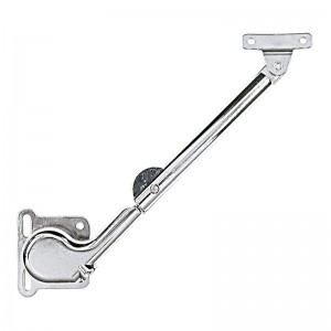 FLAP STAY HINGE FITTING FOR ALUMINIUMLIFT UP. LEFT REGULATION. STEEL ANDZINC ALLOY MATERIAL. NICKEL PLATED