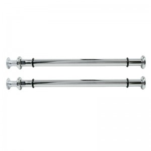 CYLINDRICAL PIN SHELF SUPPORT FOR GLASSWITH NUT 200MM D12/20MM. CHROME FINISH.THICK OF PANEL 16MM TO 22MM. SET 2PIECES