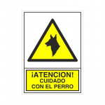 SEÑAL 301 PLAST.295X210 ­ATENCION! CUIDADO CON EL PERRO