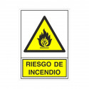 SEÑAL 319 PLAST.345x245"RIESGO INCENDIO"