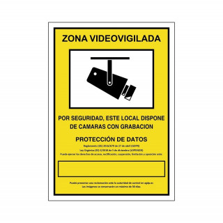 SEÑAL 839 PLAST.297X210''Z/VIDEOVIGILADA'' ZONA VIDEOVIGILADA