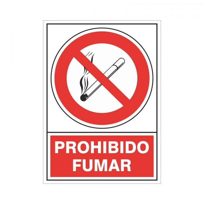 SEÑAL 400 PLAST.490x345PROHIBIDO.FUMAR"