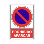 SEÑAL 430 ALUM.345x245 PROHIB.APARCAR"