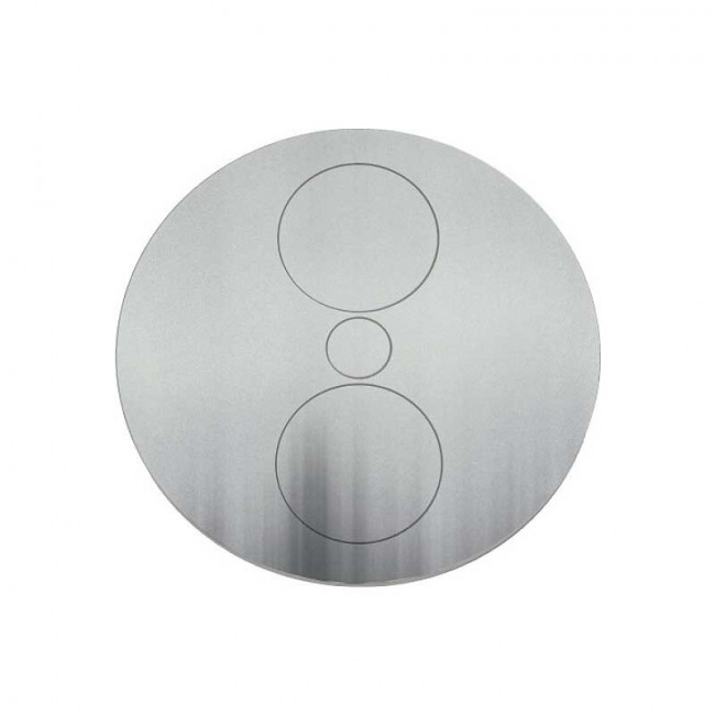 MÓDULO DE ENCHUFES EMBUTIBLE TWIST. ACERO INOXIDABLE. 2 TOMAS. PLATA - BACHMANN