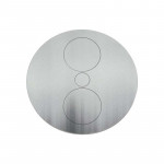 MÓDULO DE ENCHUFES EMBUTIBLE TWIST. ACERO INOXIDABLE. 2 TOMAS. PLATA - BACHMANN