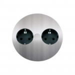 MODULO EMBUTIR TWIST 2TOMAS ACERO INOXIDABLE