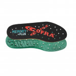PLANTILLA COFRA MEMORY PLUS. PARA CALZADO. ESPUMA O MATERIAL ELASTOMÉRICO. TALLA 36-47. PERFORADA. 250 X 150 X 20 MM