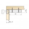 HANGING BRACKET FOR WALL UNIT VISIBLESCREW FIX NYLON MATERIAL WHITE COLOUR.RIGHT SIDE. LOAD CAPACITY 50KG