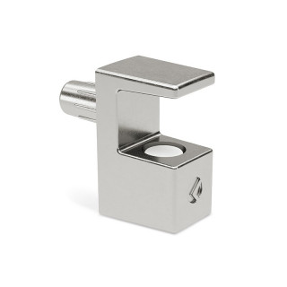 SOPORTE ESTANTE CON ESPIGA PARA CRISTAL. . PARA ESTANTES DE VIDRIO. DIÁMETRO 5MM. BLOQUEO Y SUJECIÓN. GROSOR CRISTAL 6 -