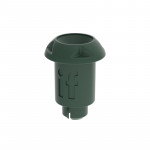 HERRAJE DE UNIÓN INVISIBLE PEANUT 2 CORTO. PLÁSTICO REFORZADO. CON FIBRA DE VIDRIO. VERDE OSCURO MATE. MECANIZADO CNC. D