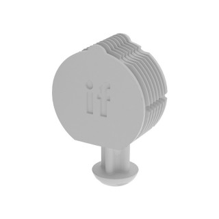 HERRAJE DE UNIÓN PEANUT 1. PLÁSTICO REFORZADO CON FIBRA DE VIDRIO. UNIÓN INVISIBLE. GRIS / BLANCO RAL 9010. MONTAJE DE M