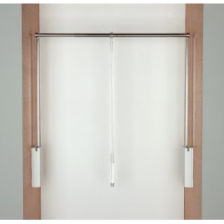 PERCHERO ABATIBLE PARA ARMARIO SERVETTO 3T COLOR BLANCO-NIQUEL EXT.PERCHERO 560-950 MM