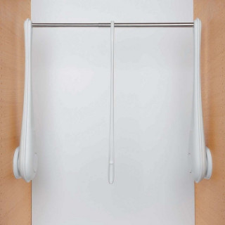 PERCHERO ABATIBLE PARA ARMARIO ONLY BLANCO NÍQUEL 600-1000 MM SERVETTO