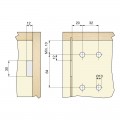 COLGADOR MUEBLE SUSPENDIDO 807 FORTE DERECHA CON TACOS - PATENTADO. 55KGS/UND.