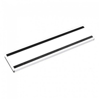 PASACABLE DOBLE CON TAPA REVERSIBLE KEISI. ALUMINIO ANODIZADO. PARA EMBUTIR. BLANCO