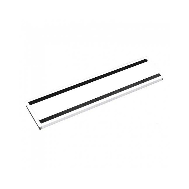 PASACABLE DOBLE CON TAPA REVERSIBLE KEISI. ALUMINIO ANODIZADO. PARA EMBUTIR. BLANCO