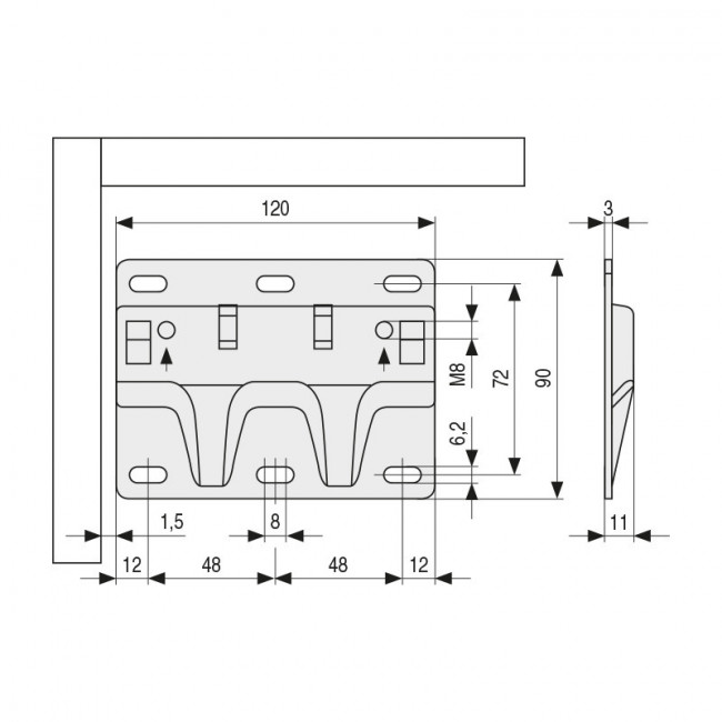 CHAPA ANTIDESCOLGAMIENTO FORTE XL A.120
