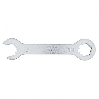 LLAVE FIJA DE DOS BOCAS. ACERO. ZINCADO NIQUELADO CLARO. Nº13