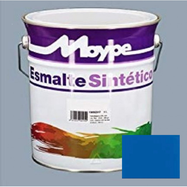 ESMALTE SINTÉTICO AZUL LUMINOSO. SECADO RÁPIDO. INTERIOR Y EXTERIOR. 4 L - MOYPE