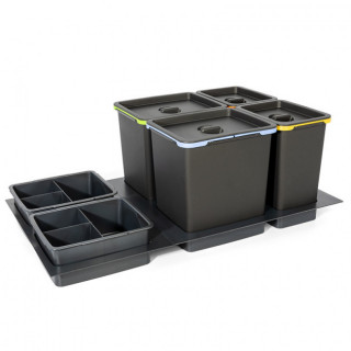 CUBO BASURA MODELO BASSO M900 2x16L 2x8L 2 RECIPIENTES MODELO ANTRACITA