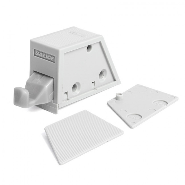 PULSADOR PUSH CON TOPE GRIS PARA PUERTAS DE ALZAMIENTO Y CAJONES - SALICE