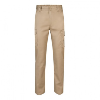 PANTALÓN MULTIBOLSILLO STRETCH PANTALÓN STRETCH 103002S. SLIM FIT. CIERRE CREMALLERA CENTRAL + BOTÓN. BEIGE ARENA. CINTU