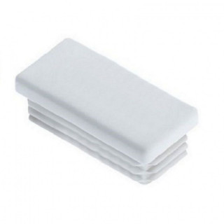 CONTERA RECTANGULAR DE INTERIOR. PLÁSTICO. BLANCO. PARA PERFILES TUBULARES