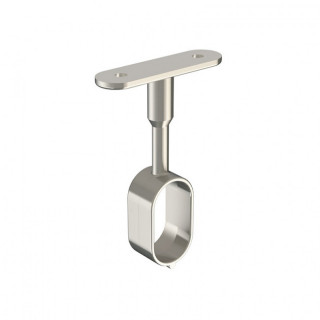 SOPORTE CENTRAL TUBO OVALADO 30X15 NÍQUEL