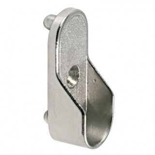 SOPORTE PARA TUBO OVALADO LATERAL MONTAJE DIRECTO 5 MM - ZAMAK NIQUEL