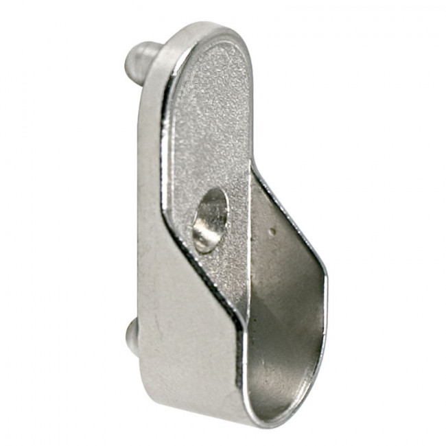 SOPORTE PARA TUBO OVALADO LATERAL MONTAJE DIRECTO 5 MM - ZAMAK NIQUEL