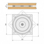 PLATO GIRATORIA ALBORA CUADRADO 330x330 NEGRO (Soporta 300kgs. aprox.) PLATO GIRATORIA ALBORA CUADRADO 330x330 NEGRO (Soporta 300kgs. aprox.)