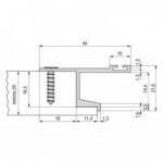 PERFIL TIRADOR ALUM.CALAS 44MM 2,60 EFECTO INOX