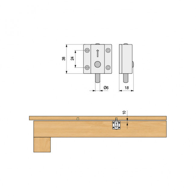 PASADOR-PULSADOR AUTOMÁTICA GRIS PARA MESA PASADOR-PULSADOR AUTOMÁTICA GRIS PARA MESA