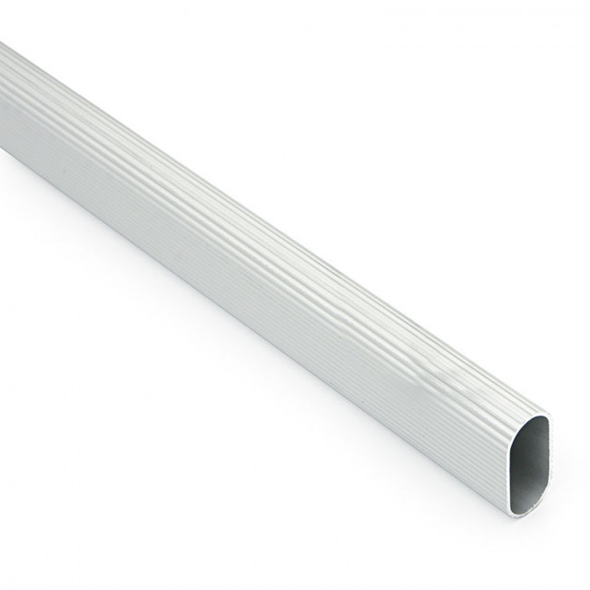 TUBO STOR ALUMINIO MODELO OVAL 28-15 PLATA MATE