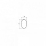 TUBO STOR ALUMINIO MODELO OVAL 28-15 PLATA MATE