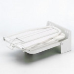 MESA DE PLANCHAR ABATIBLE NEVA. PINTADO BLANCO. FUNDA INCLUIDA - HAFELE