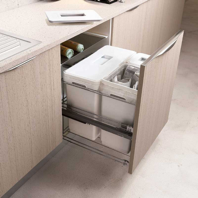 MODULO CUBO BASURA EXTRAIBLE KOMBI M300 1x33Lts.