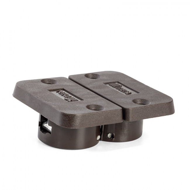 BISAGRA INVISIBLE KIRMA MARRON PARA MESA PARA TAPAS DE ESPESOR 17/18mm. BISAGRA INVISIBLE KIRMA MARRON PARA MESA PARA TAPAS DE ESPESOR 17/18mm.