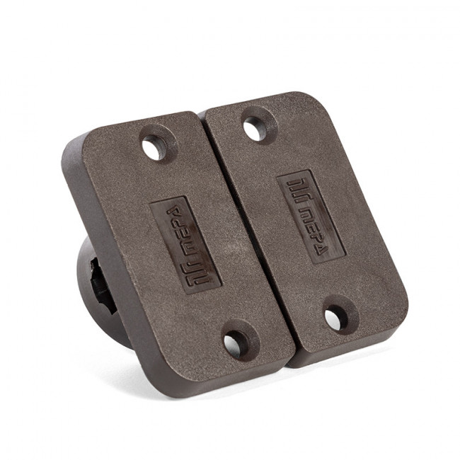 BISAGRA INVISIBLE KIRMA MARRON PARA MESA PARA TAPAS DE ESPESOR 17/18mm. BISAGRA INVISIBLE KIRMA MARRON PARA MESA PARA TAPAS DE ESPESOR 17/18mm.
