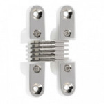 BISAGRA INVISIBLE DE HIERRO NIQUELADO Y NYLON BLANCO CEAM