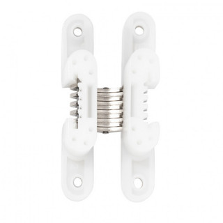 BISAGRA INVISIBLE DE HIERRO NIQUELADO Y NYLON BLANCO CEAM 2