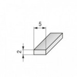 PERFIL EMBUTIR NAMI 5x2 2,5M. CROMADO