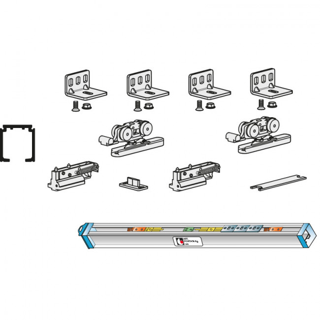 KIT ECLETTICA AMORTIGUADO PUERTA 3M 80KG  C/PERFIL 3M. PARA 1 PUERTA. KIT ECLETTICA AMORTIGUADO PUERTA 3M 80KG  C/PERFIL 3M. PARA 1 PUERTA.