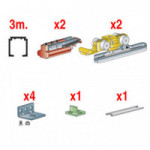 KIT ECLETTICA AMORTIGUADO PUERTA 3M 80KG  C/PERFIL 3M. PARA 1 PUERTA. KIT ECLETTICA AMORTIGUADO PUERTA 3M 80KG  C/PERFIL 3M. PARA 1 PUERTA.